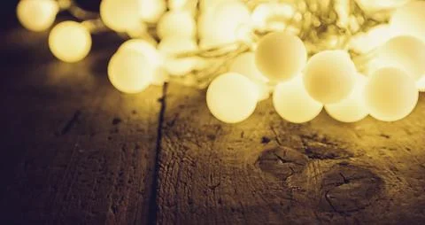 Christmas lights with copyspace Photos