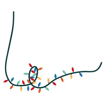 Christmas lights design Stock Illustration