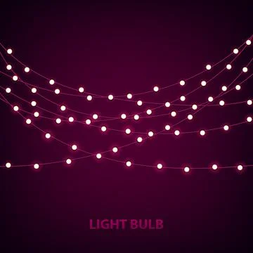 Christmas lights effect for decoration, vector illustration Stock Illustration