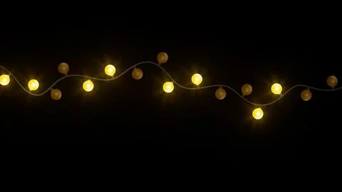 Christmas Lights Elements with colorful lights for decorate your project. Stock Photos