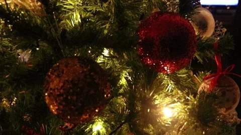 Christmas lights flickering Stock Footage 221653492