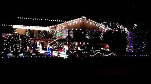 Christmas Lights Stock Footage 12585107