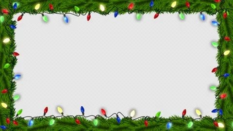 Christmas Lights Frame 2 Stock Footage 166445619