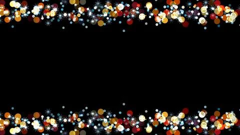 Christmas Lights Frame  Falling Particle Lights for Festive Overlays. Perfe.. Illustrazione stock