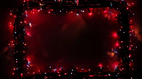 Christmas lights frame Stock Footage 35574257