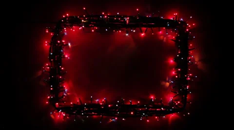 Christmas lights frame Stock Footage 35574289