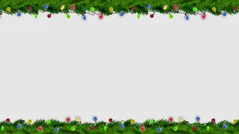 Christmas Lights Frame Stock Footage 256818198