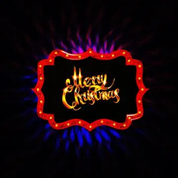 Christmas Lights Frames Stock Illustration