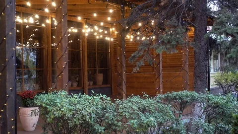 Christmas lights on the house Stock Footage 83528993