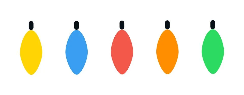 Christmas lights illustration isolated set Stock-Illustration