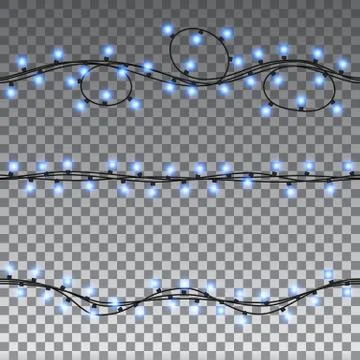 Christmas lights isolated design elements 스톡 일러스트