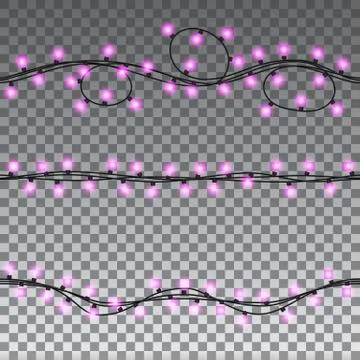 Christmas lights isolated design elements Stockillustratie