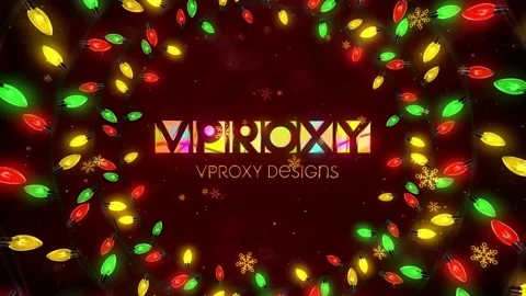 Christmas Lights Logo Opener 库存 After Effects