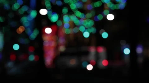 Christmas lights, night, background, soft focus Stock Footage 57787402