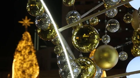 Christmas lights at night Video stock 71214383