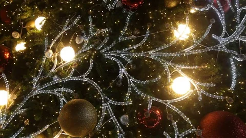 Christmas lights at night Stock Footage 83534267
