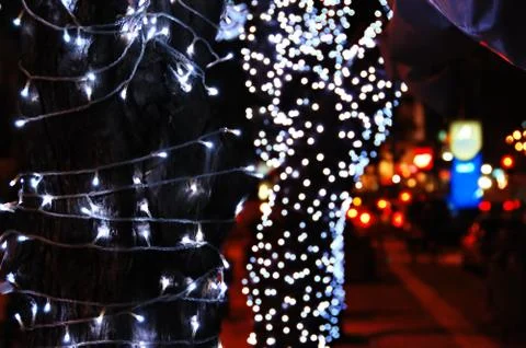 Christmas lights Stock-Fotos