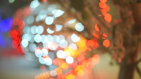 Christmas lights random blinks Stock Footage 87610258