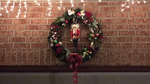 Christmas lights on regular homes in the suburbs Stock Footage 145143964