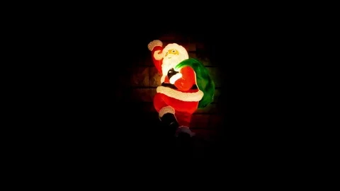 Christmas Lights Santa Video stock 83488571