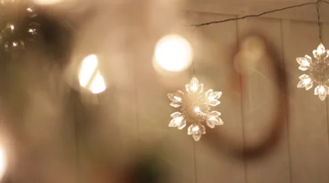 Christmas Lights shallow focus Stock Footage 58739762