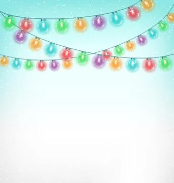 Christmas lights on sky Stock-Illustration