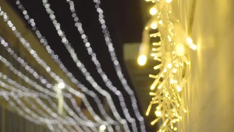 Christmas Lights Swinging Video stock 83562537