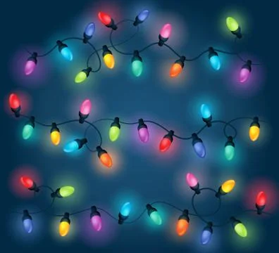 Christmas lights theme image - eps10 vector illustration. Stock Illustration