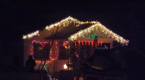 Christmas Lights Time Lapse Video stock 2598411