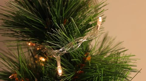 Christmas lights on a tree closeup - centered 動画素材 47747519