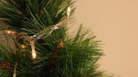 Christmas lights on a tree closeup - left 動画素材 47747275