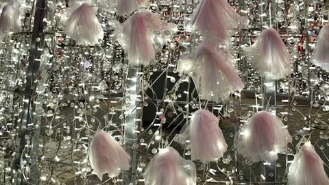 Christmas lights tree detail Stock Footage 222979213