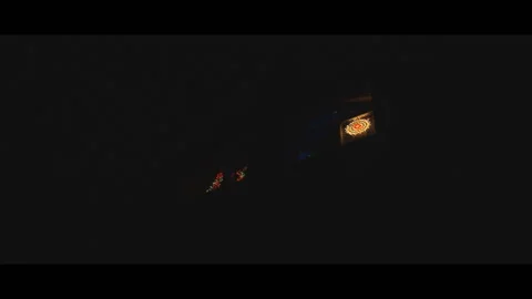 Christmas lights on window Stock Footage 94375065