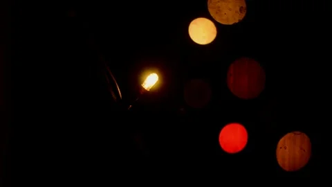 Christmas lights on window Stock Footage 246748759
