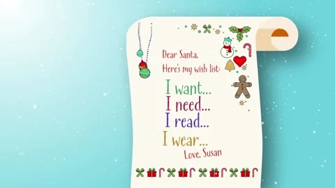 Christmas List After Effects stock