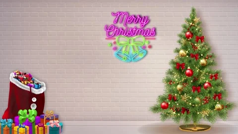 Christmas Livestreaming visual studio Background Stock Footage 166790289