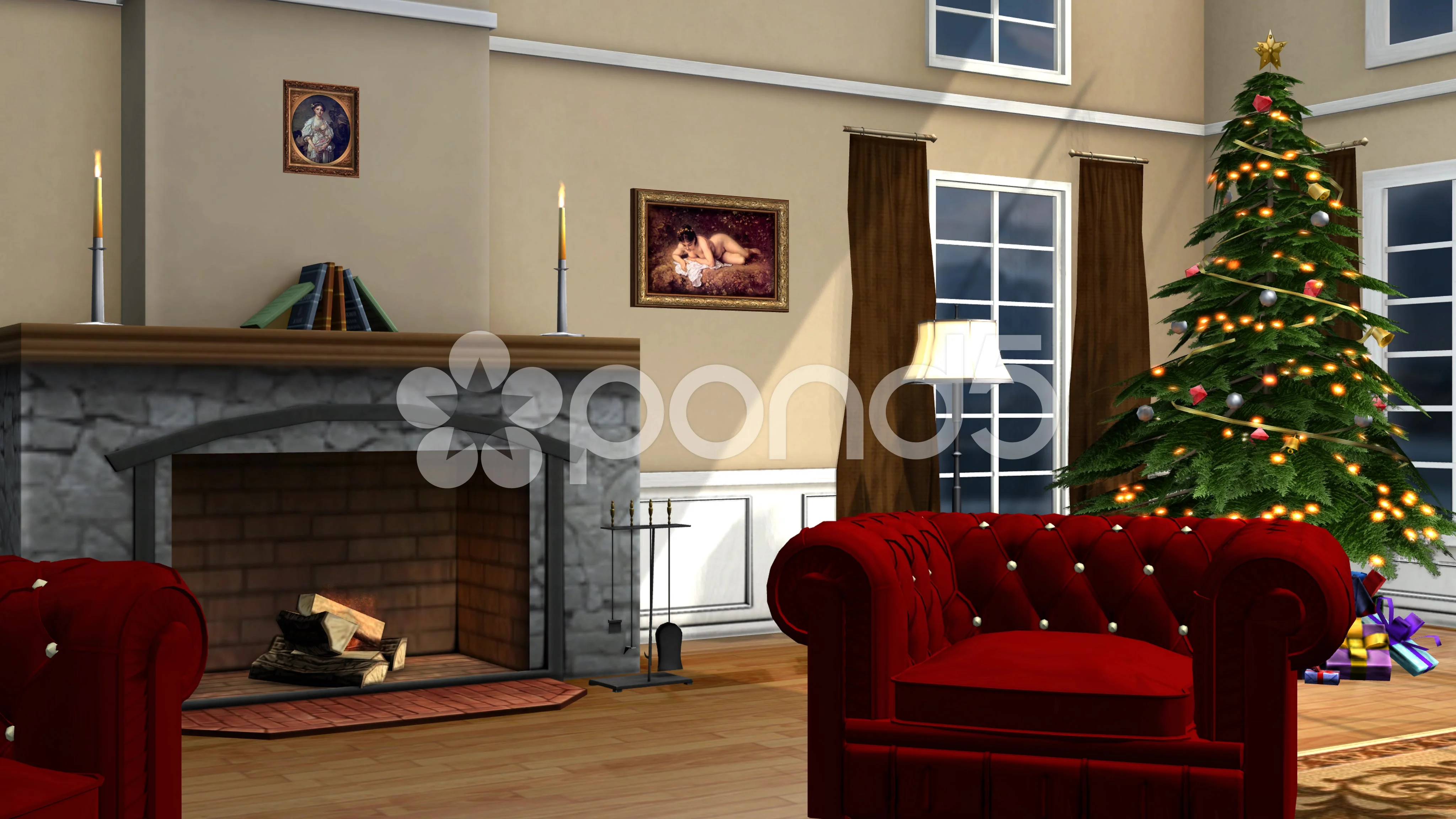 Christmas Living Room - video Background... | Stock Video | Pond5