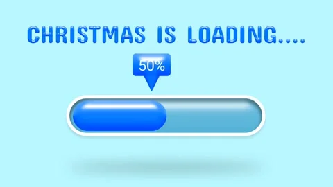 Christmas is loading bar animation Stock Footage 258238027