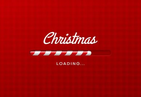 Christmas loading bar with candy cane, Xmas load 스톡 일러스트