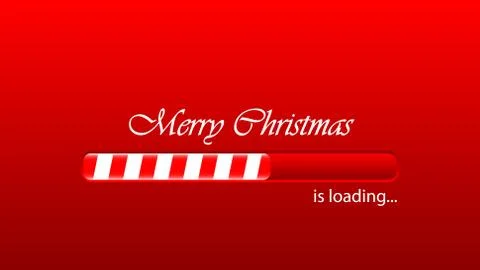 Christmas loading bar Stock Illustration