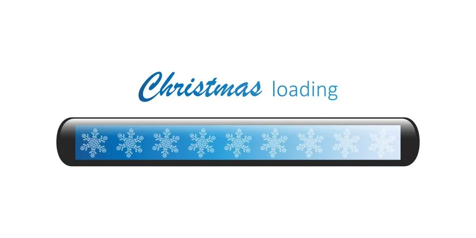 Christmas loading bar with snowflake Stock-Illustration