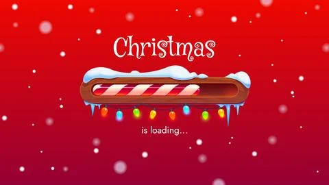 Christmas loading candy cane bar, Xmas countdown Stock Illustration