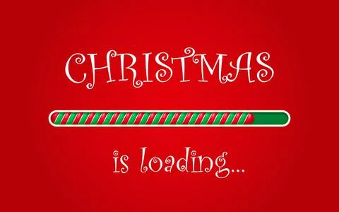 Christmas loading candy cane progress bar, Xmas Ilustración de archivo