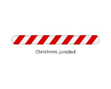 Christmas Loading. Candy style web progress bar. Greeting card, web banner, l Stock Illustration