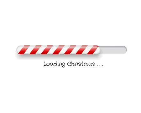 Christmas Loading. Candy style web progress bar. Greeting card, web banner, l Stock Illustration