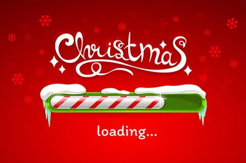Christmas loading progress bar of Xmas candy cane イラスト素材