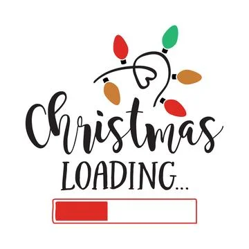 Christmas Loading tshirt design vector, christmas typography Stock Illustration