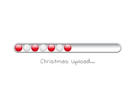 Christmas loading. Web progress bar in ball toy style. Greeting card, web b.. Stock Illustration