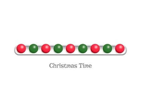 Christmas loading. Web progress bar in ball toy style. Greeting card, web ban Stock Illustration
