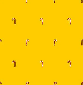 Christmas lollipop pixel art pattern seamless. candy stick 8 bit background.  Stock Illustration